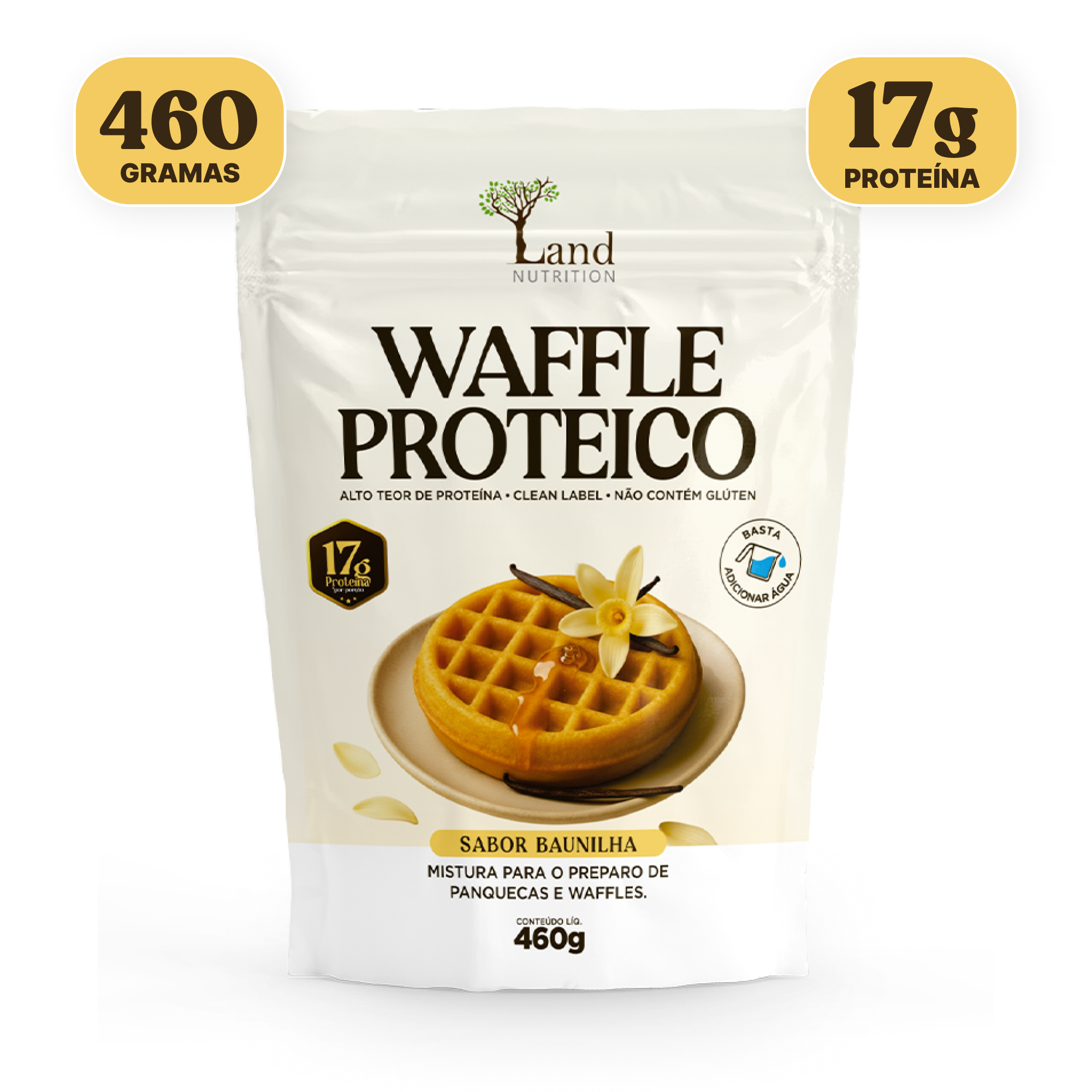 Waffle Proteico Baunilha (460g)